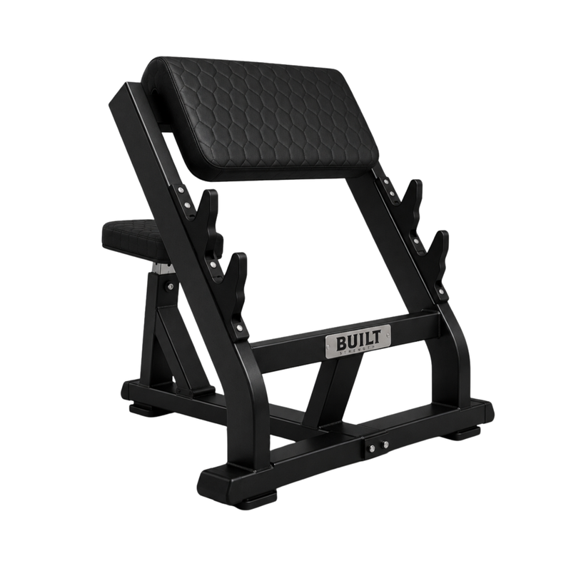 BUILT Strength Foundation Series Seated Preacher Curl Bench (New)