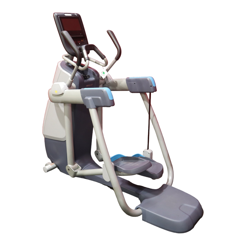 Precor AMT-12 865 — Blue Base & Gray Trim (Remanufactured) — transparent background