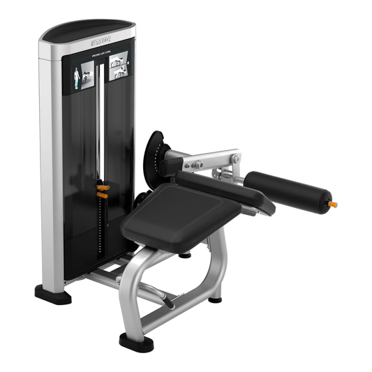Precor Resolute Series Prone Leg Curl (Remanufactured) — transparent background