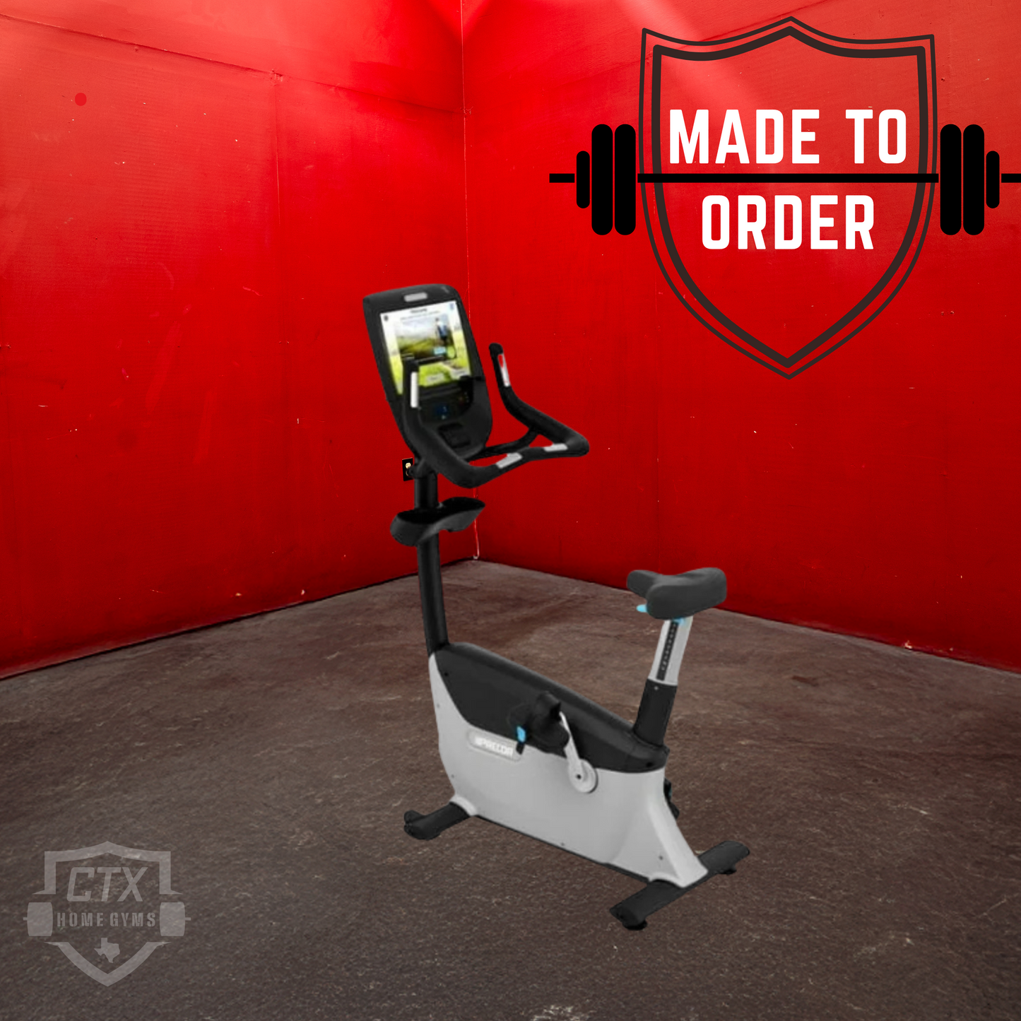Precor UBK 885 Upright Bike w/ P82 Console (Refurbished) (Black)