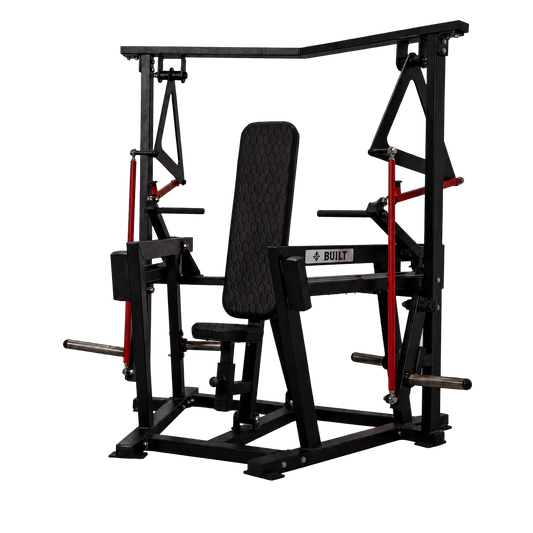 BUILT Strength Infinite Series linear chest press — transparent background