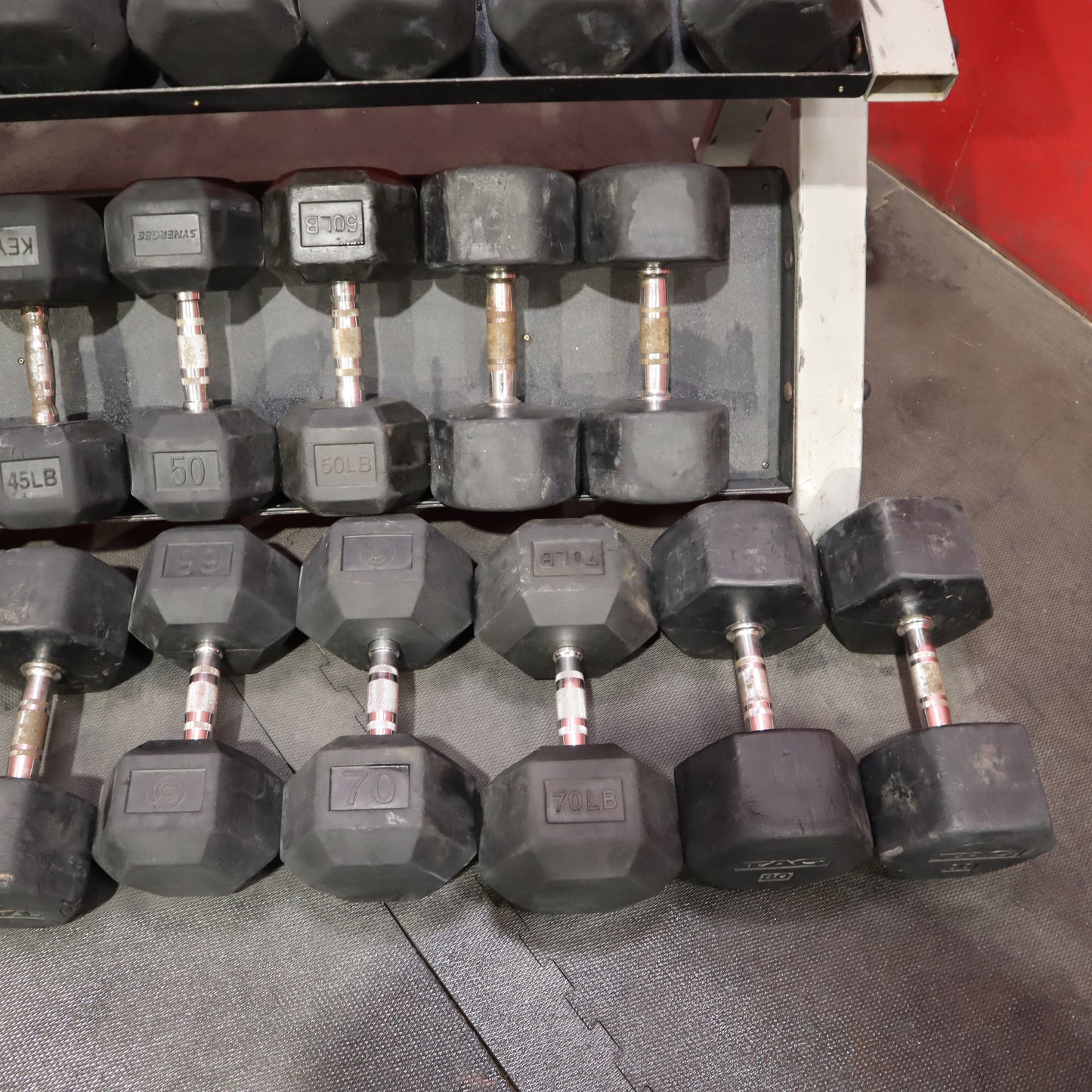 Tag Dumbbell Rack w/ Dumbbells 3–80 lbs (Used)