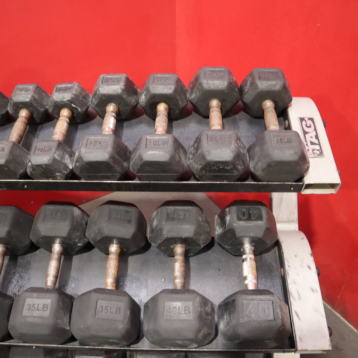Tag Dumbbell Rack w/ Dumbbells 3–80 lbs (Used)