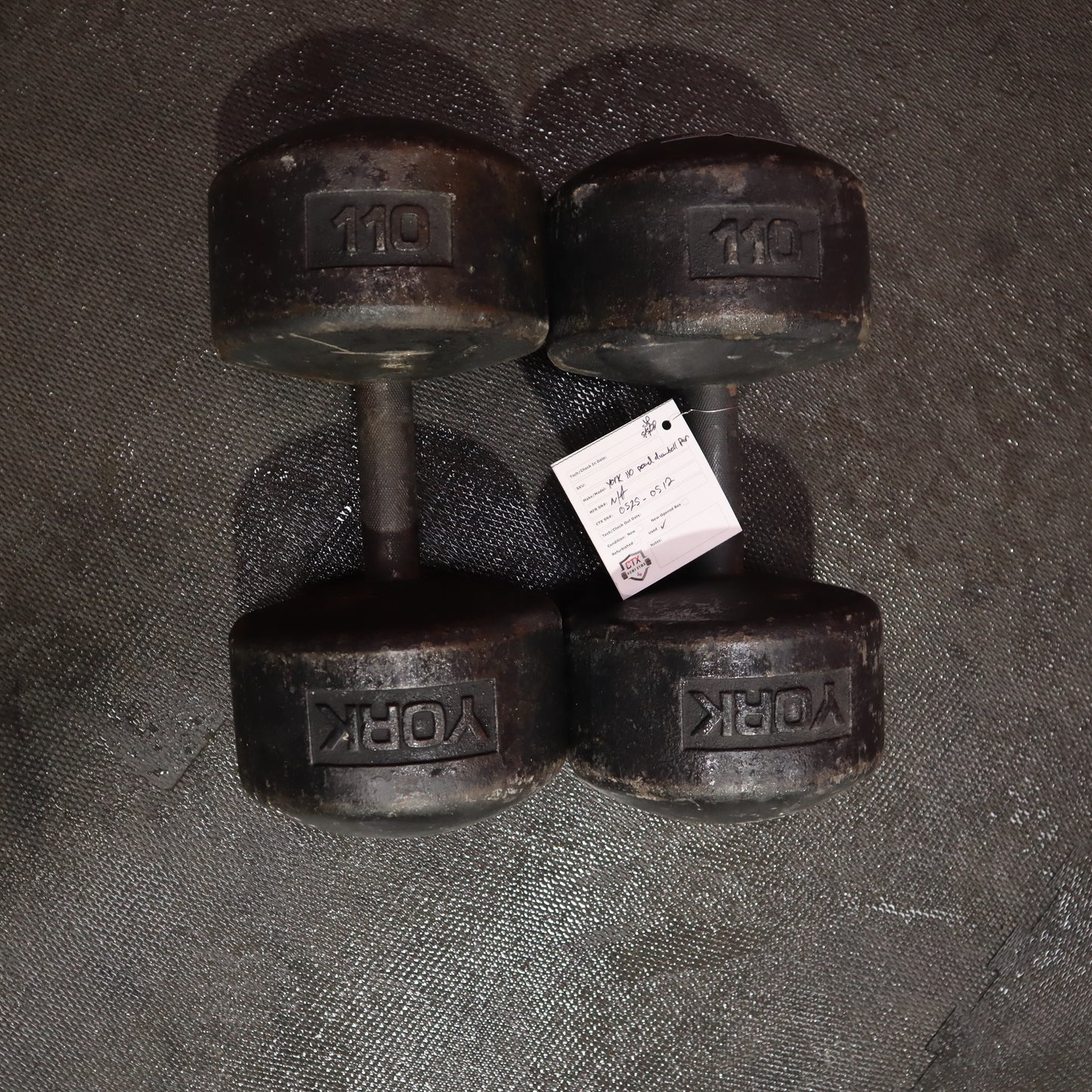 York 110 lb Dumbbell Pair (Used)