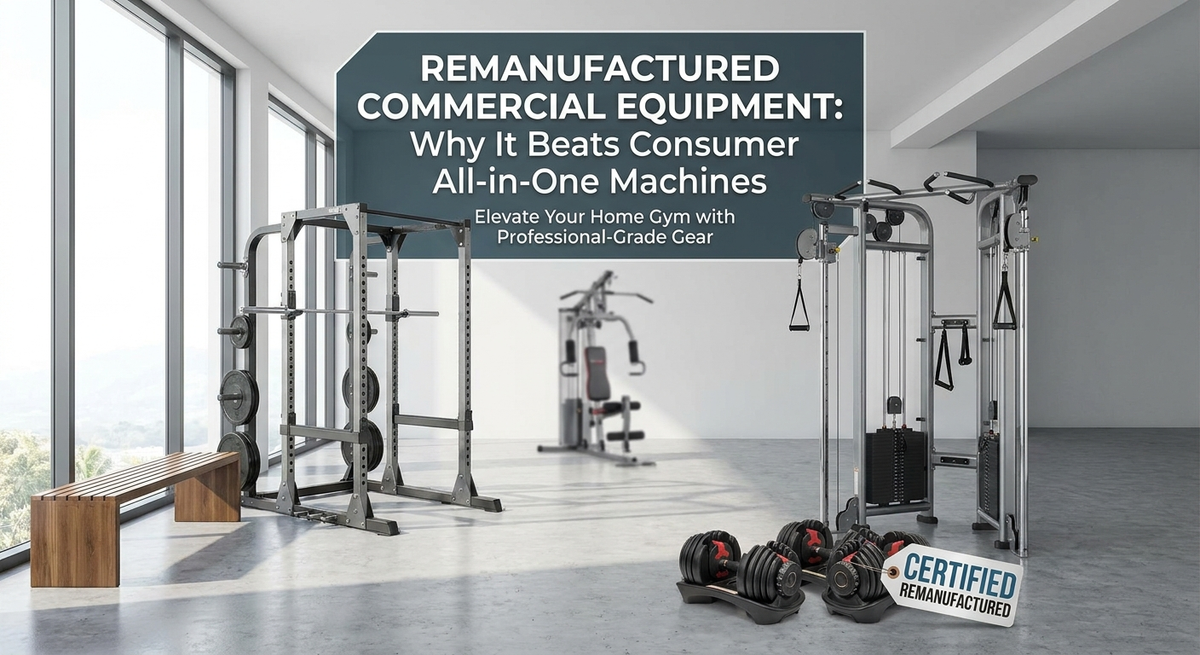 Remanufactured Commercial Gym Equipment for Home Gyms: Why Commercial-Grade Beats Consumer All-in-One Machines