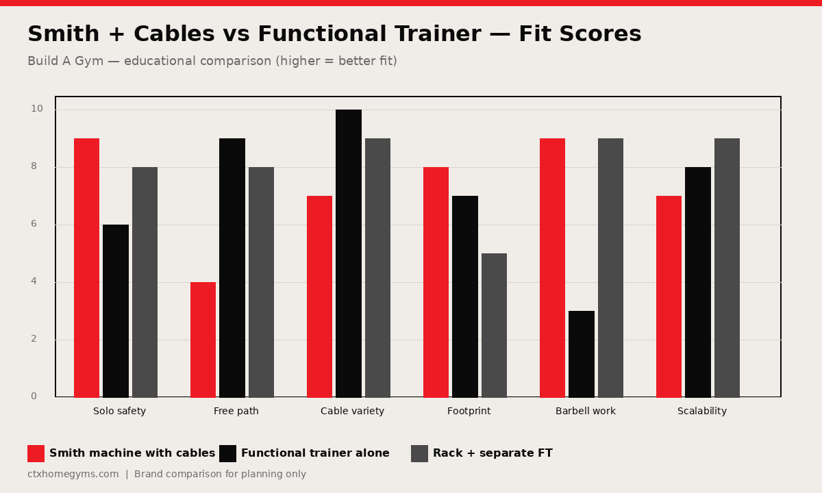 Smith Machine with Cables vs Functional Trainer: Which Should You Buy First?