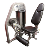 Nautilus Nitro Plus Leg Extension — Silver Frame & Black Upholstery (Remanufactured) — transparent background
