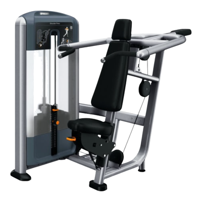 Precor Discovery Series Shoulder Press (Remanufactured) — Black [PRE-D-SP-2] — transparent background