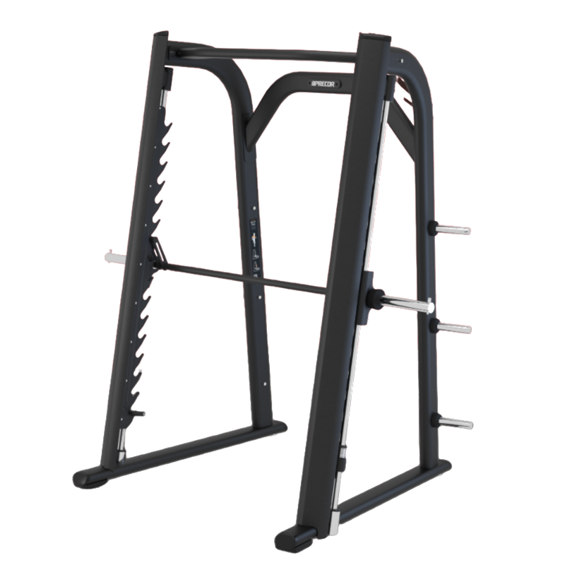 Precor Discovery Series Smith Machine (Remanufactured) — Black Frame [PRE-DIS-SM-B-1] — transparent background