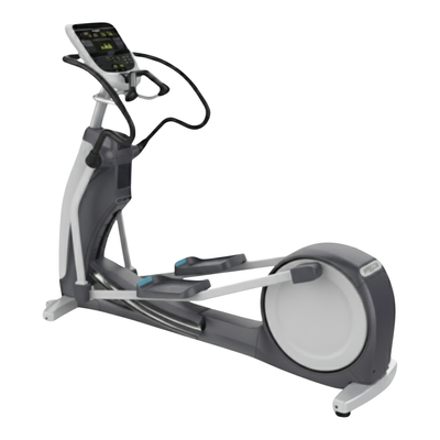 Precor EFX 833 Lower Body Elliptical w/ Converging Crossramp & P30 Console (Remanufactured) — Gray Base & Gray Trim [PRC-EFX-833-P30-GG] — transparent background