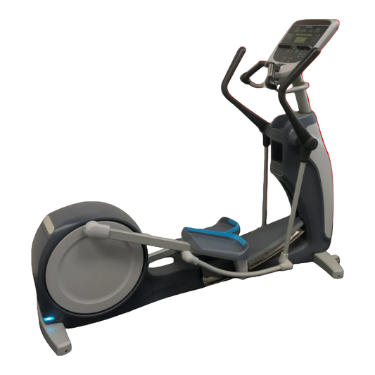Precor EFX 835 Total Body Elliptical w/ P30 Console & Converging Crossramp (Remanufactured) — Gray Base & Gray Trim [PRC-EFX-835-P30] — transparent background