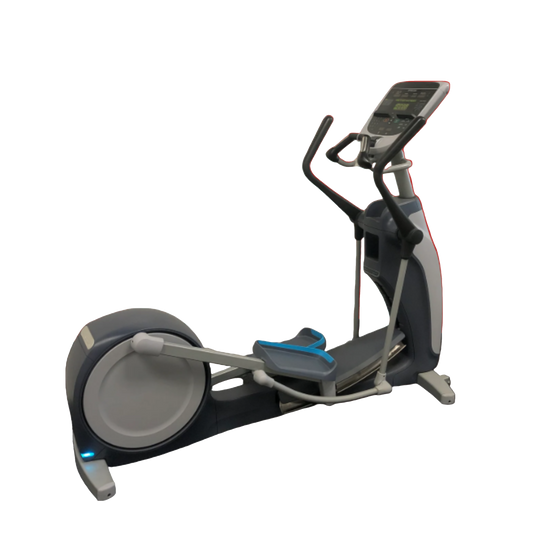 Precor EFX 835 Total Body Elliptical w/ P30 Console & Converging Crossramp (Remanufactured) — Gray Base & Gray Trim [PRC-EFX-835-P30] — transparent background