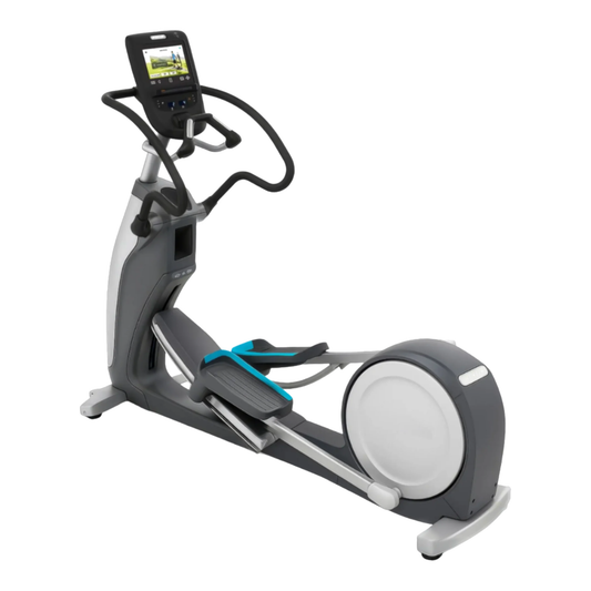 Precor EFX 863 Lower Body Elliptical w/ P62 Console & Converging Crossramp (Remanufactured) — Gray Base & Gray Trim [PRE-EFX-863-GG] — transparent background