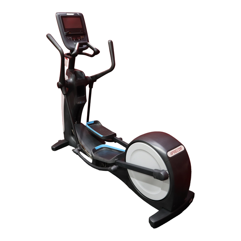 Precor EFX 865 Total Body Elliptical w/ P62 Console & Converging Crossramp (Remanufactured) — Black Frame [Pre-EFX865-P62] — transparent background