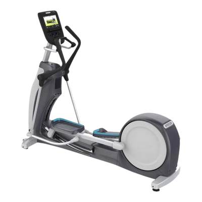 Precor EFX 865 Total Body Elliptical w/ P62 Console & Converging Crossramp (Remanufactured) — Gray Frame [Pre-EFX865-P63] — transparent background