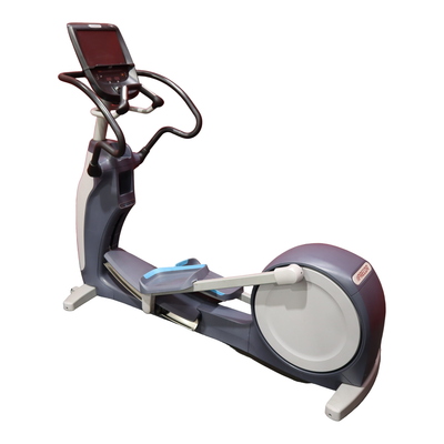 Precor EFX 883 Lower Body Elliptical Trainer w/ P82 Console & Converging Crossramp (Remanufactured) — Gray Base & Blue Trim [PRE-EFX-883-GB] — transparent background