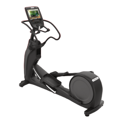 Precor EFX 883 Lower Body Elliptical Trainer w/ P82 Console & Converging Crossramp (Remanufactured) — Black Base & Black Trim [PRE-EFX-883-BB] — transparent background