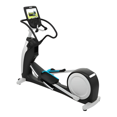 Precor EFX 883 Lower Body Elliptical Trainer w/ P82 Console & Converging Crossramp (Remanufactured) — Gray Frame & Black Trim [PRE-EFX-883-GFBT] — transparent background