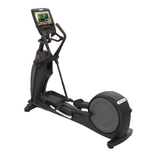 Precor EFX 885 Total Body Elliptical w/ P82 & Converging Crossramp (Remanufactured) — Black Frame [PRE-EFX-885-BB] — transparent background