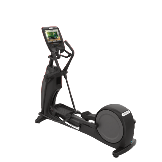 Precor EFX 885 Total Body Elliptical w/ P82 & Converging Crossramp (Remanufactured) — Black Frame [PRE-EFX-885-BB] — transparent background