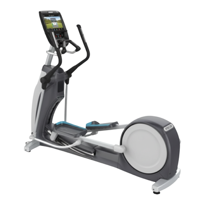 Precor EFX 885 Total Body Elliptical w/ P82 & Converging Crossramp (Remanufactured) — Gray Frame [PRE-EFX-885-GG] — transparent background
