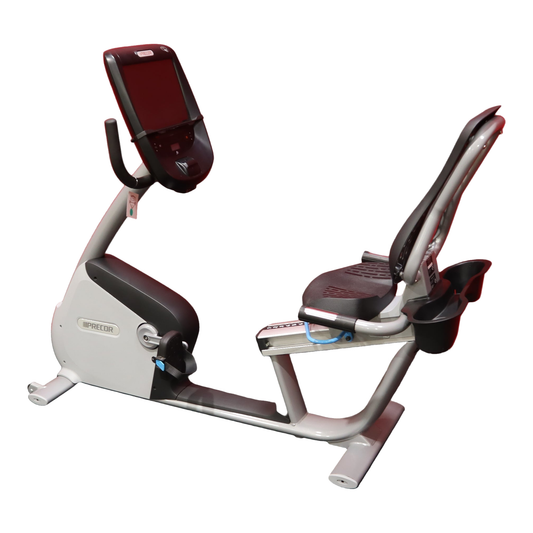 Precor RBK 885 Recumbent Bike w/P82 Console (Remanufactured) — Black Trim [PR-RBK885P82B] — transparent background