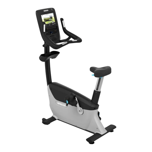 Precor UBK 865 Upright Bike w/ P62 Console (Remanufactured) — Black Trim [PRE-UBK865] — transparent background