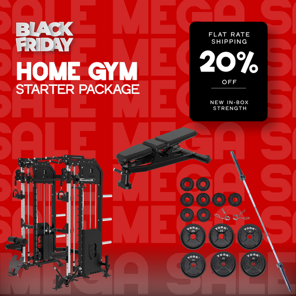 Zaia Elite All-In-One Strength Bundle — Power Rack Pro + Adjustable Bench + 290 lb Olympic Weight Set