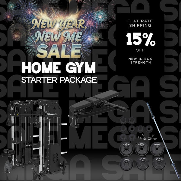 Zaia Elite All-In-One Strength Bundle — Power Rack Pro + Adjustable Bench + 290 lb Olympic Weight Set