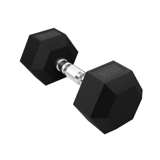 BUILT Strength Rubber Hex Dumbbells (New)