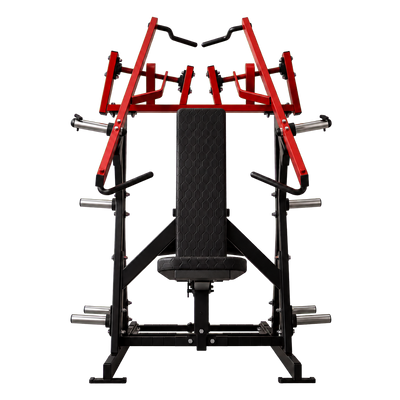 BUILT Strength HM1811 Ember Fusion chest press and lat pull — transparent background, front view