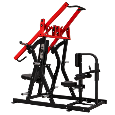 BUILT Strength HM1811 Ember Fusion chest press and lat pull — transparent background, view 4