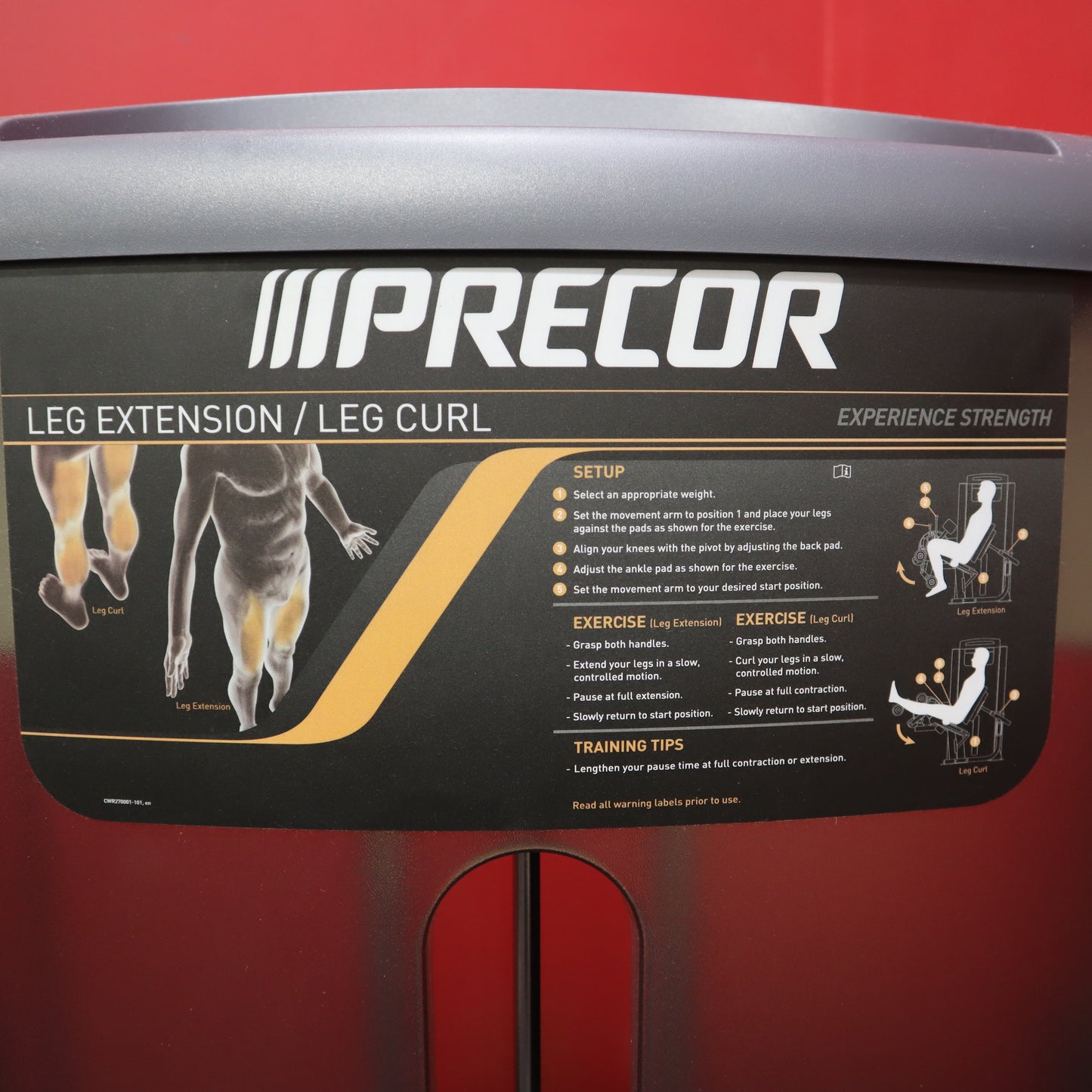 Precor Vitality Series Leg Extension Leg Curl 20031 (Refurbished)