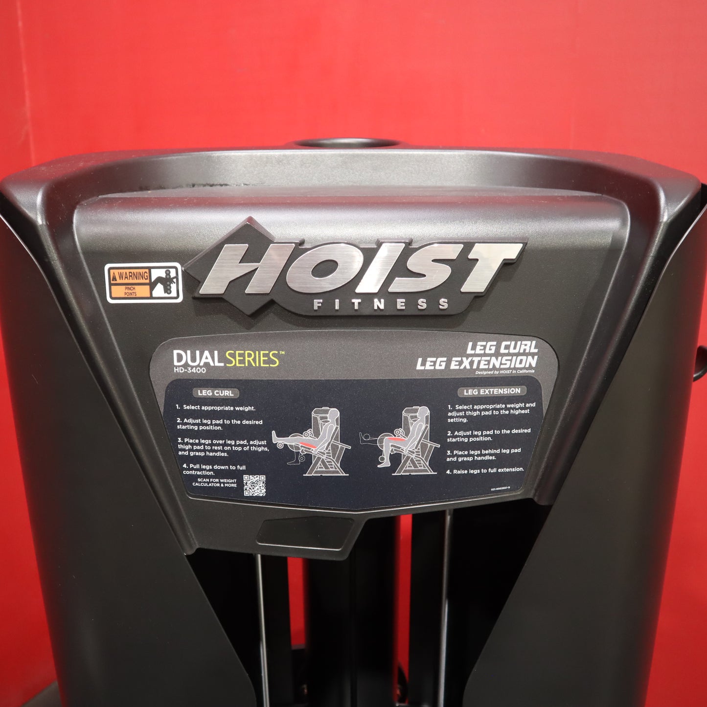 Hoist Fitness HD-3400 Dual Leg Extension/Leg Curl (Refurbished)