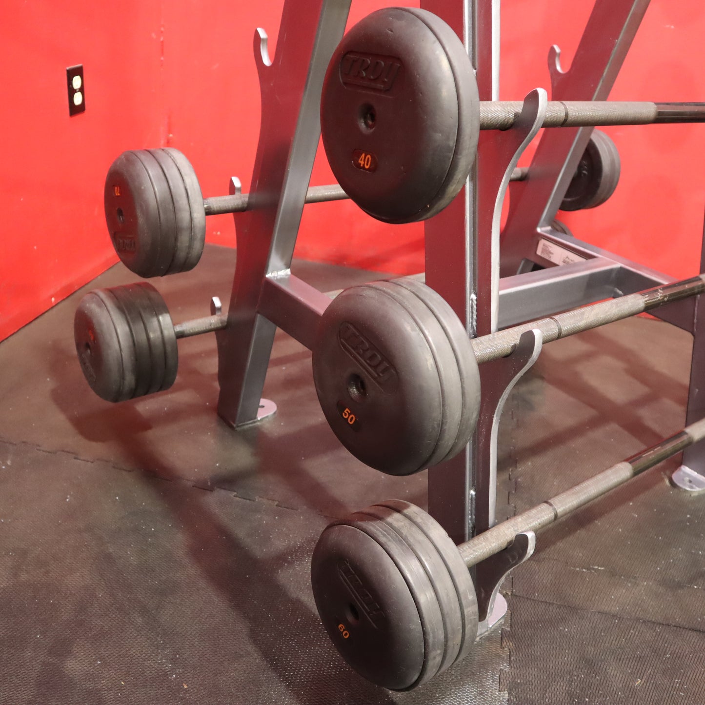 Epic Strength Fixed Barbell Set 20lb-110lb w/ Rack (Refurbished)