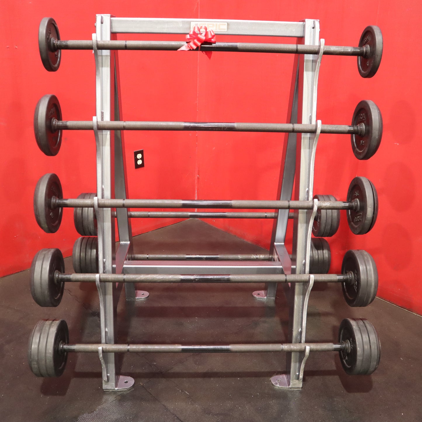 Epic Strength Fixed Barbell Set 20lb-110lb w/ Rack (Refurbished)