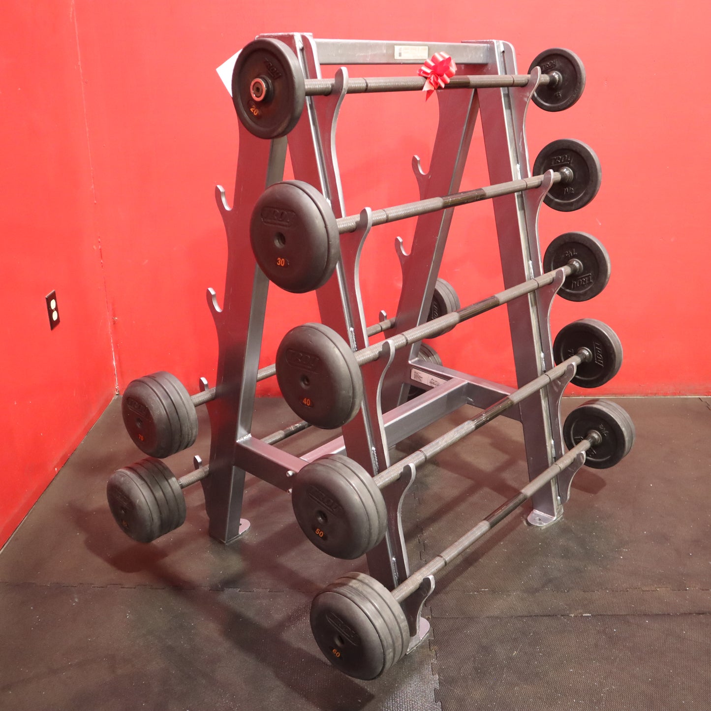 Epic Strength Fixed Barbell Set 20lb-110lb w/ Rack (Refurbished)