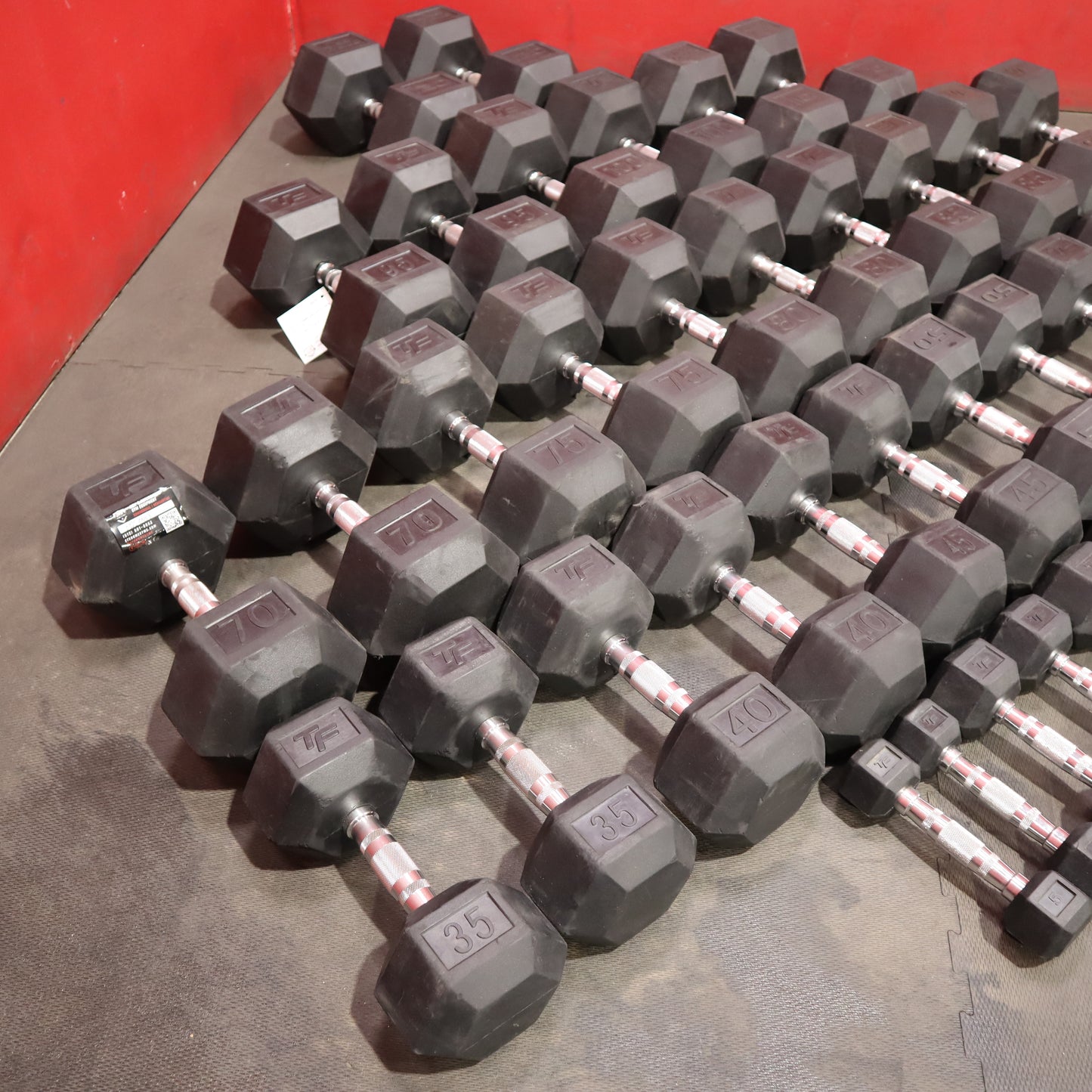 True Grit Dumbbell Set 5-120lb (only one 65lb Dumbbell) (Refurbished)