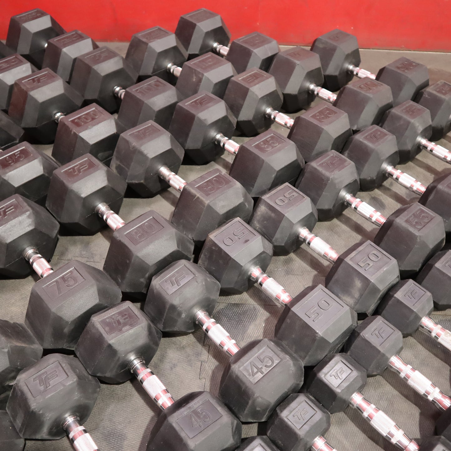 True Grit Dumbbell Set 5-120lb (only one 65lb Dumbbell) (Refurbished)