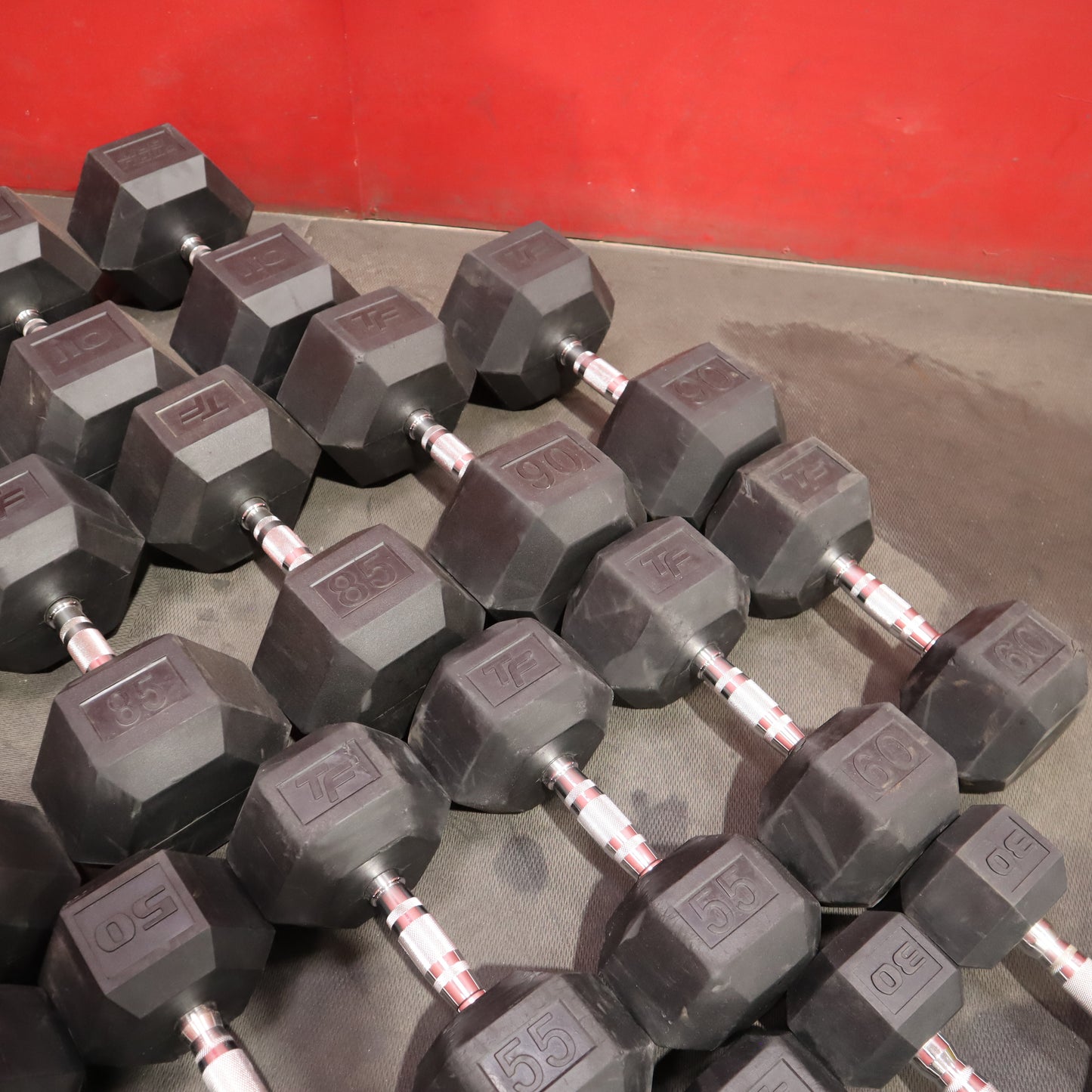 True Grit Dumbbell Set 5-120lb (only one 65lb Dumbbell) (Refurbished)