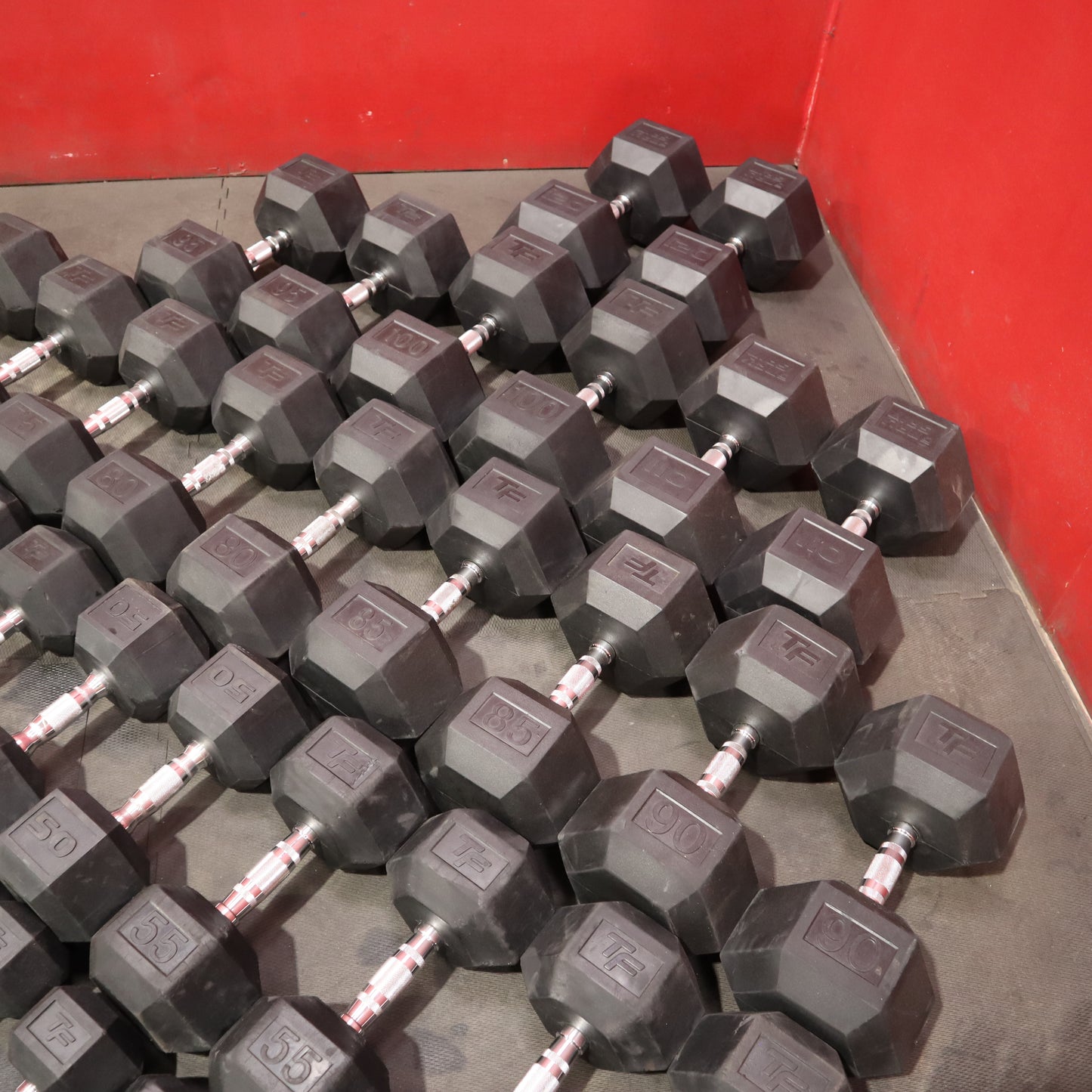 True Grit Dumbbell Set 5-120lb (only one 65lb Dumbbell) (Refurbished)