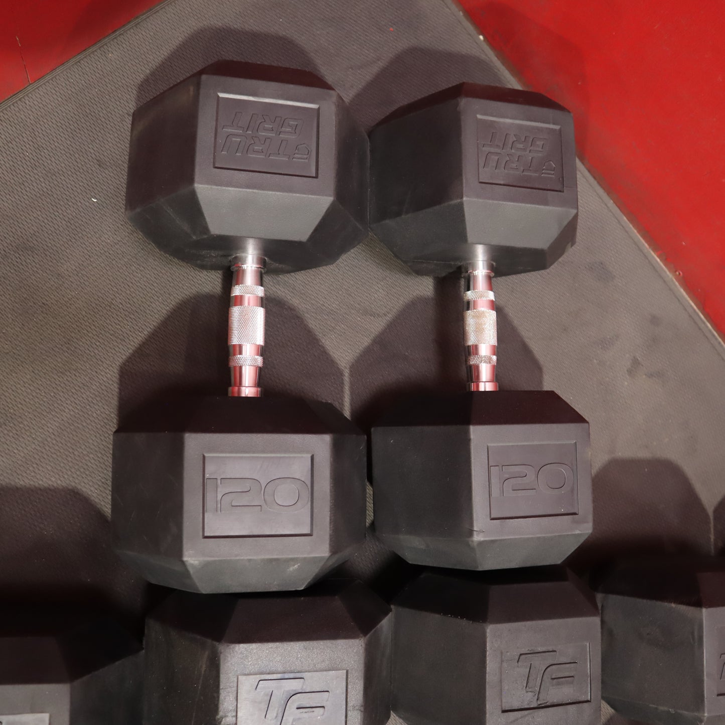 True Grit Dumbbell Set 5-120lb (only one 65lb Dumbbell) (Refurbished)