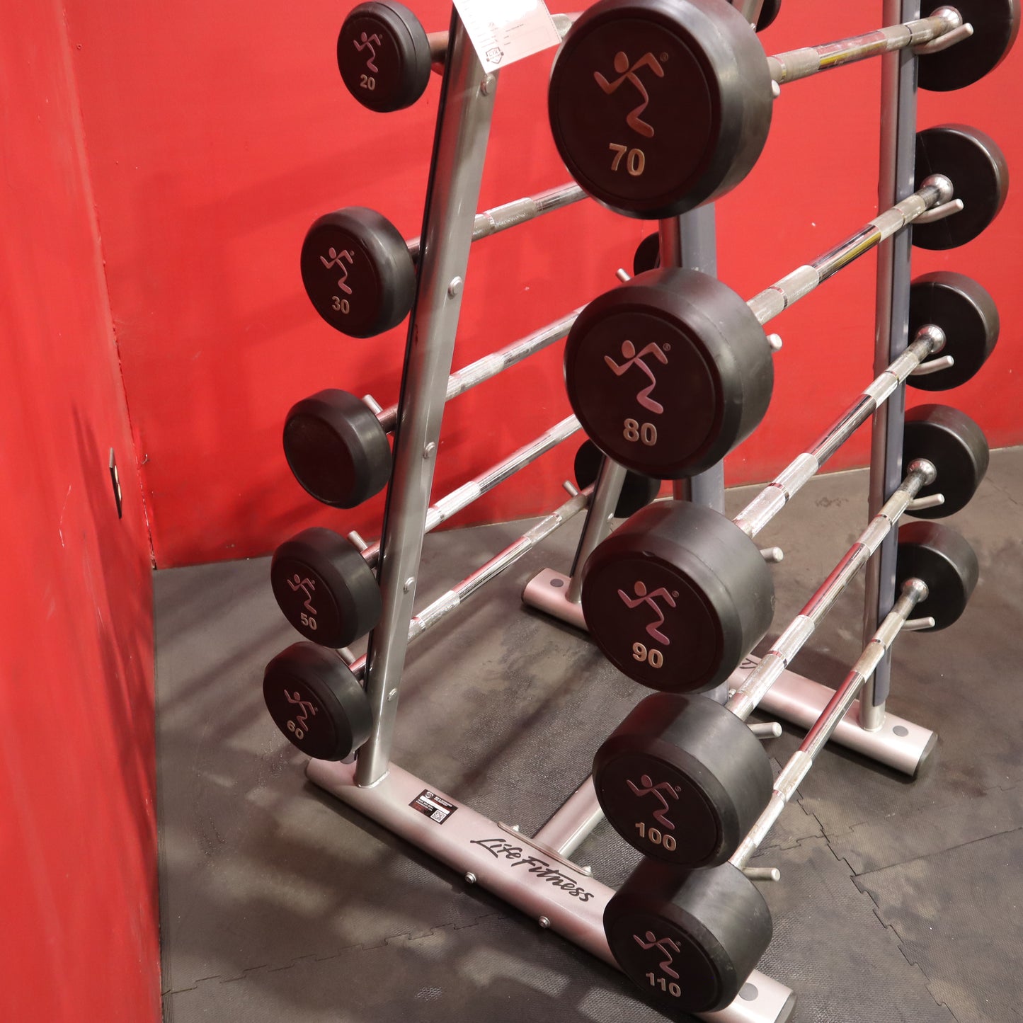 Life Fitness Barbell Tree w/ 20-110lb Set Barbells (Refurbished)