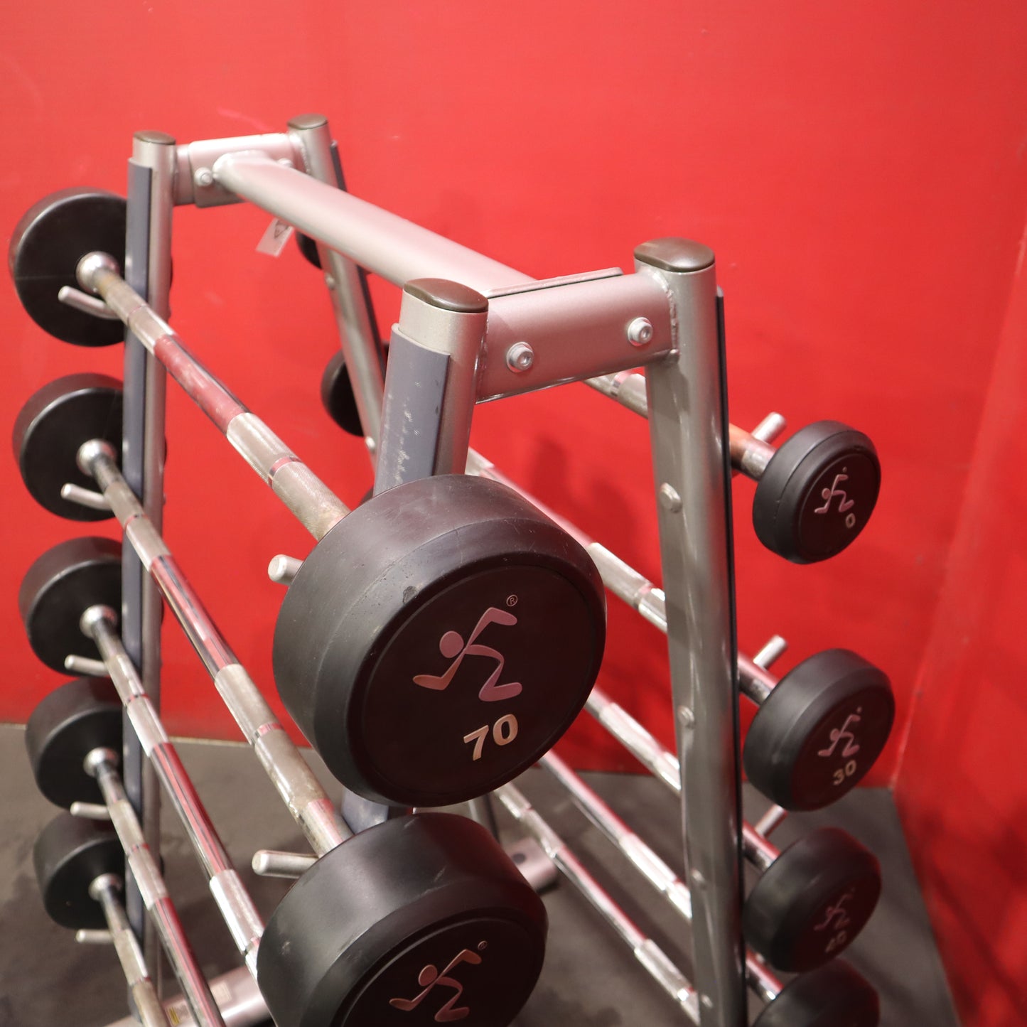 Life Fitness Barbell Tree w/ 20-110lb Set Barbells (Refurbished)