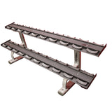 Life Fitness 5-50 pound 2 Tier Dumbbell Rack w/ Saddles (Remanufactured)