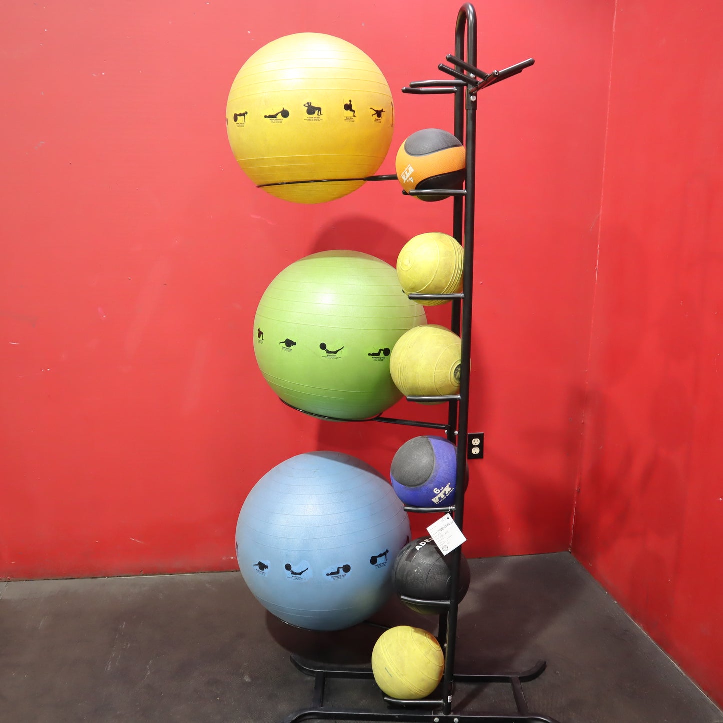 Fitness Rack with Assorted Medicine Balls and Yoga Balls (Refurbished)