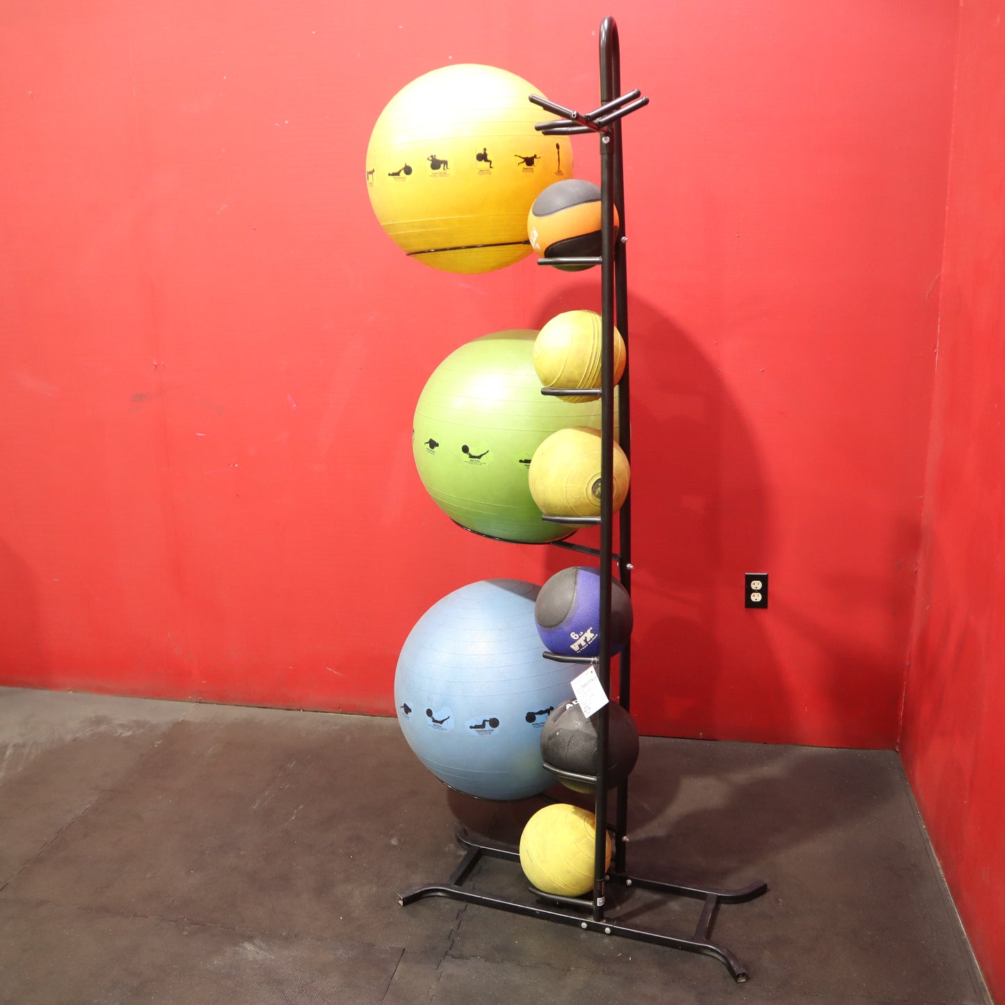 Fitness Rack with Assorted Medicine Balls and Yoga Balls (Refurbished)