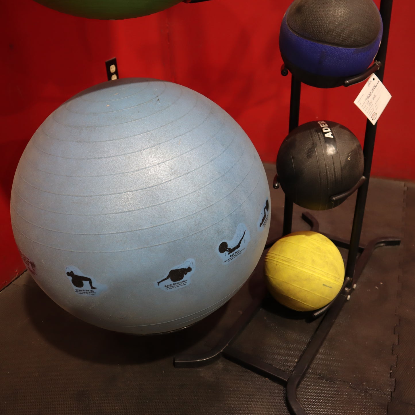 Fitness Rack with Assorted Medicine Balls and Yoga Balls (Refurbished)