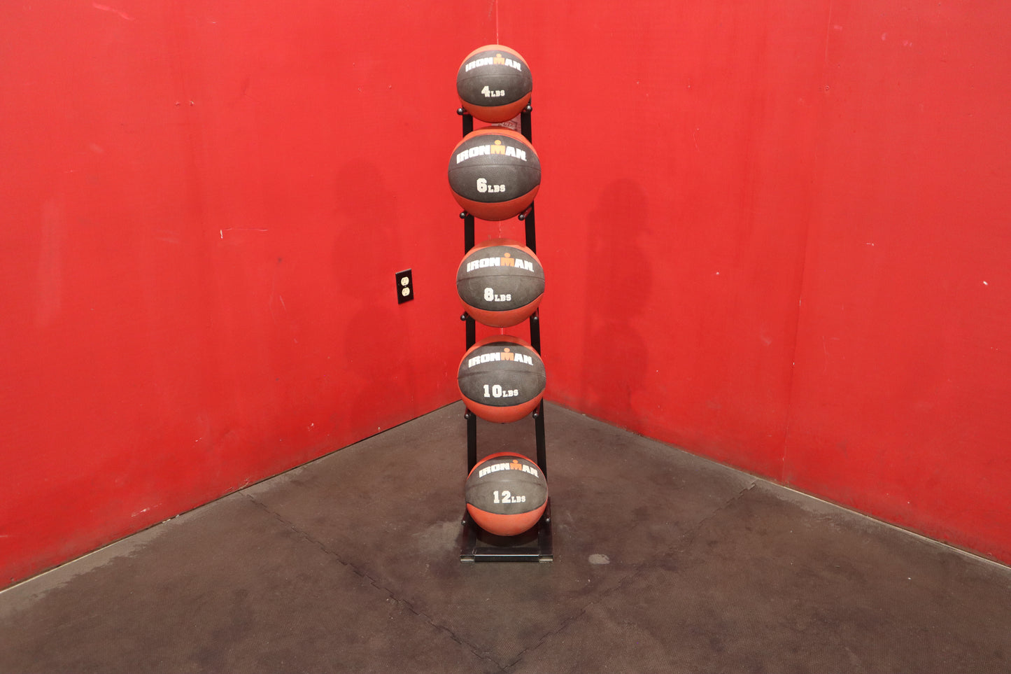 Iron Man Medicine Ball Set 4-12 lbs w/ Rack (Refurbished)