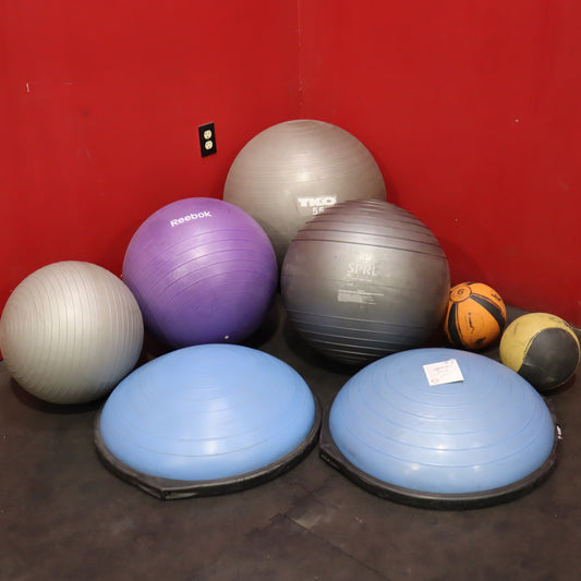 Assorted Yoga Balls, BOSU Balls & Medicine Balls (Used)